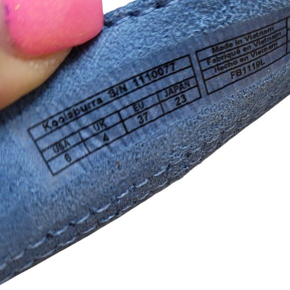 Koolaburra By UGG Blue Sparkle Slide Flip Flop 6 NWOT - Picture 7 of 7